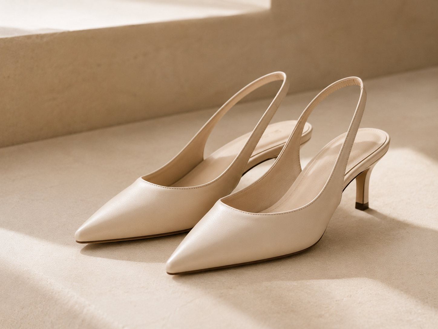Veil Slingback · Ivoire